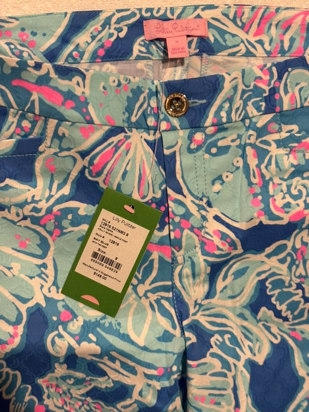 Lilly Pulitzer Kelly Skinny Ankle Pant Size 8 - Picture 2 of 3